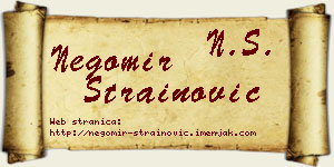 Negomir Strainović vizit kartica